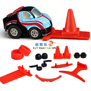EPT Paquete de 4 Mini Coches de Acrobacias RC Listos para Usar en Interiores y Exteriores con Neumáticos Reemplazables, Conos de Tráfico, Juguete de Carreras con Control Remoto para Edades de 5 a 7 Años - Product Image 5