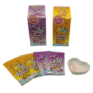 Caramelos Explosivos Ahumados al por Mayor, Sabor Limón y Uva, Halal, Saludables, Bocadillo Efervescente, Caramelos Saltarines Ahumados, Dulces, Juguete de Caramelos para Niños - Product Image 1