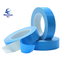 Ruban adhésif thermique double face en acrylique bleu Meishan, haute adhérence, isolant pour panneaux LED et dissipation de chaleur électronique