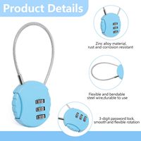 Cadenas à combinaison pour meubles, cadenas étanche à 3 chiffres pour armoire, tiroir, salle de sport, voyage, sac à dos, rangement