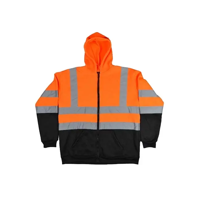 ZUJA hi viz 방수 방풍 옥스포드 반사 재킷 맞춤형 로고 교통 도로 작업 안전 재킷