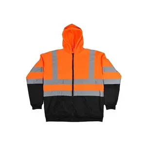 ZUJA hi viz водонепроницаемая ветрозащитная оксфордская Светоотражающая куртка с индивидуальным логотипом дорожная Рабочая защитная куртка