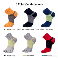 Chaussettes en coton à cinq doigts, colorées, respirantes, unisexes, avec logo personnalisé, pour le sport et le quotidien, OEM ODM