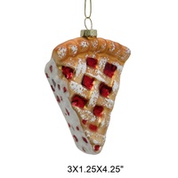 Ornement de Noël personnalisé de style nouveau, ornement en verre soufflé, hamburger, pizza et popcorn irréguliers, décoration intérieure de la crèche