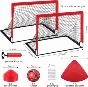 Ensemble de but de football pour enfants <span class=keywords><strong>Amazon</strong></span>-2 filets de football pour tout-petits, équipement d'entraînement, ballon de football - Product Image 5