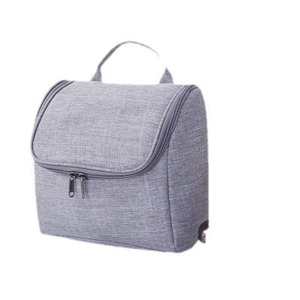Korea Style <b>Cosmetic</b> <b>Bag</b> <b>Large</b> Capacity Zipper Closure Textile Travel Makeup Organizer With Soft Handle - Product Image 5