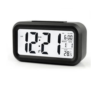 Réveil numérique LED multifonctionnel de bureau avec rétroéclairage, fonction snooze, affichage de l'heure et du calendrier - Product Image 1