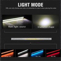Barre lumineuse LED ultra-mince 90W à une seule rangée, RGB DRL, lampe de conduite universelle pour camion, SUV, pick-up