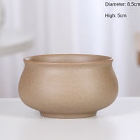 Pot de fleur en céramique émaillée de grand diamètre poterie grossière au design moderne avec plateau charnu pour jardinières de fleurs de groupe