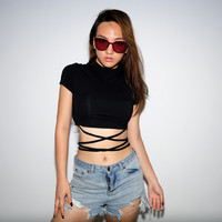 Vente en Gros Nouvelle Mode T-Shirts Sexy d'Été pour Femmes Coupe Slim Manches Courtes, Crop Top