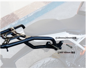 Portaequipajes de acero al carbono para motocicleta, soporte de carga, caja trasera, soporte para maletero, soporte superior para <span class=keywords><strong>KTM</strong></span> KTM250 KTM390 DUKE390 - Product Image 2