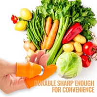 Gloway Outils de jardinage : Couteau de pouce en silicone pour cueillir les légumes, Gant de protection pour les doigts