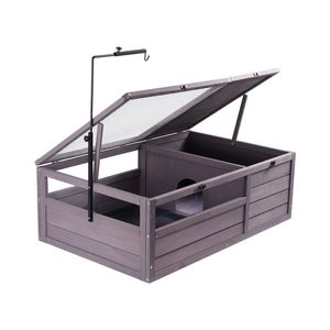 2-phòng 38x24x13in gỗ rùa môi trường sống trong nhà & Ngoài trời đồ nội thất cho rùa của bạn chăm sóc - Product Image 1