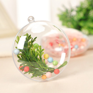 Œuf de Pâques <span class=keywords><strong>en</strong></span> plastique transparent creux et remplissable JIN PENG 6/8/10cm avec boucle de suspension pour décoration de sapin de Noël DIY - Product Image 3