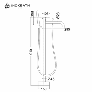 Robinet en acier inoxydable 304 à commande manuelle, chaud et froid, avec douchette pour <span class=keywords><strong>baignoire</strong></span>, tête <span class=keywords><strong>de</strong></span> douche à jet, robinet mural avec noyau en céramique pour appartements - Product Image 5