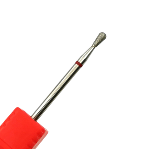 Fraise diamantée à tête ronde pour le traitement des cuticules et des bords des ongles, idéale pour la préparation à la manucure russe - Product Image 1