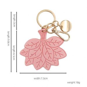 Llavero de Hoja de Pomelo de Secado Rápido, Amuleto de Buena Suerte con Decoración Metálica Duradera para Bolso - Product Image 3