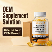 Capsules de vitamine D3 K2 magnésium zinc Greenpeople - Complément alimentaire pour la santé osseuse des adultes, biologique, végétalien
