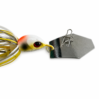 LUSHAZER Bass Chatterbait Leurre de pêche vibrant à lame, jig à jupe, hameçon simple, leurre de lancer pour brochet, perche et prédateurs
