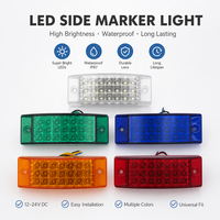 Neue ENSAITE DH-018 Robuste 12V-24V Rechteckige LKW-Seitenmarkierungsleuchte Mehrfarbige LED Fest & Blinkend Konstant Wasserdicht