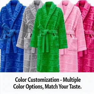 <span class=keywords><strong>Accappatoio</strong></span> di Alta Gamma in Cotone <span class=keywords><strong>Jacquard</strong></span> con Collo a Scialle, Morbido, Confortevole e ad Asciugatura Rapida, Adatto per Hotel e Uso Domestico - Product Image 6