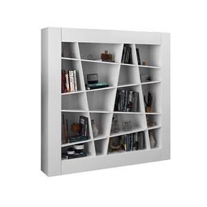 Armoire à dossiers irrégulière, élégante, laquée blanche, armoire de rangement de bureau, bibliothèque minimaliste moderne, armoire à dossiers créative - Product Image 4