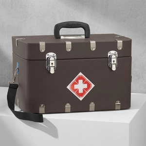 NOUVEAU DESIGN Trousse médicale du médecin, Trousse de premiers secours pour animaux, <span class=keywords><strong>Sac</strong></span> à bandoulière en cuir pour accessoires de performance, Mallette médicale pour visites à domicile - Product Image 1