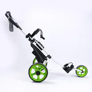 Chengmo Sport 3 Wiel Golfkar Trolley Hoge Kwaliteit Aluminium Opvouwbare Golf Push Cart Met Paraplu Houder Ccorecard Waterkoker