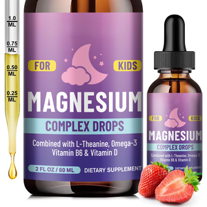 Per bambini magnesio liquido <span class=keywords><strong>gocce</strong></span> di magnesio glicinato liquido per bambini L-teanina <span class=keywords><strong>gocce</strong></span> Omega-3 vitamina B6 D3 <span class=keywords><strong>gocce</strong></span> - Product Image 1