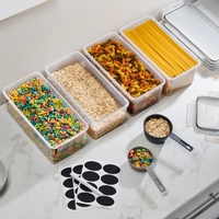 Organiseur alimentaire DOOSO pour la cuisine, contenants en plastique avec couvercles, contenants de stockage pour réfrigérateur de qualité alimentaire