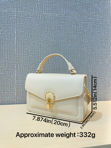 Túi xách thời trang với thiết kế snap kim loại mềm màu trắng kem làm bằng khóa kéo PU đủ đẹp để làm tan chảy Trái tim của bạn - Product Image 2