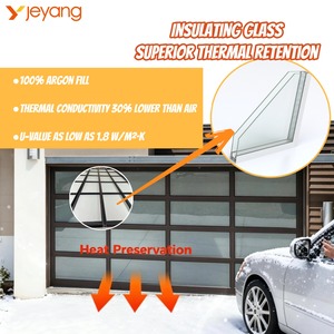 <span class=keywords><strong>Porte</strong></span> <span class=keywords><strong>de</strong></span> <span class=keywords><strong>garage</strong></span> moderne en métal isolé <span class=keywords><strong>de</strong></span> style américain et européen, personnalisable, 16 pieds, avec vitrage, dimensions standard 9x8, 10x8, 16x8 pour la maison - Product Image 5