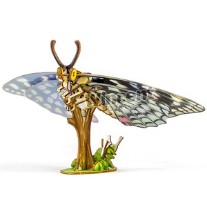 Wincent Holzhandwerk Geschenkset B317 Lila Schmetterling Modell Spielzeug DIY Holz 3D Puzzle für Erwachsene - Product Image 2