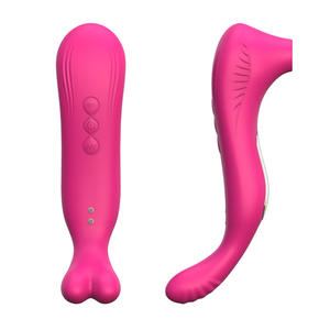 Bâton de massage Edya rose rouge sans fil rechargeable à commande par bouton pour femmes, jouets pour adultes - Product Image 1