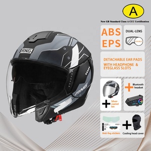 Mũ bảo hiểm xe điện dành cho nữ, chống nắng mùa hè, mũ nửa đầu có kính chắn gió kép - Product Image 3