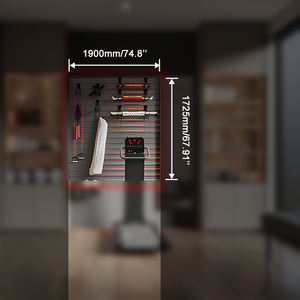 Đa chức năng trong nhà Tường Tổ chức nhôm mạnh mẽ lưu trữ giá treo tường nổi kệ cho phòng tập thể dục - Product Image 2