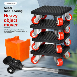 Heavy Duty Furniture Mover Tool Set with 360° Wheels, Furniture Lifter and Sliders, Easy Moving Rollers for <b>Bed</b> Sofa Cabinet - Product Image 1