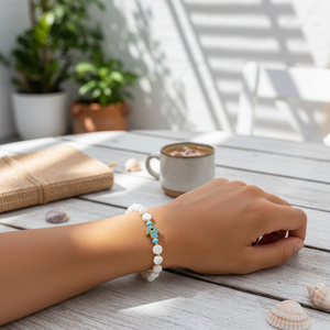 สร้อยข้อมือแฟชั่นประดับลูกปัดลายตาปีศาจ - Product Image 3