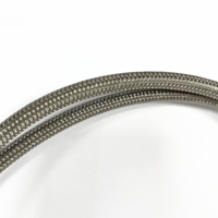 Conjunto de Manguera de Freno para Motocicleta SAEJ1401 de 1/8\", de Acero Inoxidable Trenzado con Recubrimiento de PTFE y PVC, con Extremos Macho para Freno