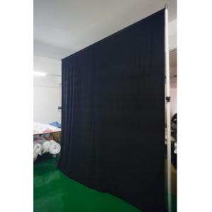 Adjustable Aluminum <b>Backdrop</b> <b>Stand</b> with Silver Pipe and Velvet Drape for Wedding Events - Product Image 2