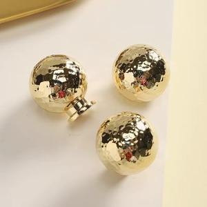 Xingmaite Brass Hammered <b>Handle</b> Solid Single Hole Drawer Cabinet <b>Wardrobe</b> Furniture Hardware <b>Gold</b> Door Knob Light Luxury Style - Product Image 2