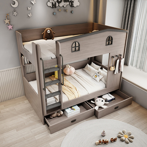 <span class=keywords><strong>Lit</strong></span> superposé pour enfants avec pompe, meubles de maison, <span class=keywords><strong>lit</strong></span> haut et <span class=keywords><strong>bas</strong></span> nordique, <span class=keywords><strong>lit</strong></span> superposé moderne haut et <span class=keywords><strong>bas</strong></span> multifonctionnel - Product Image 6