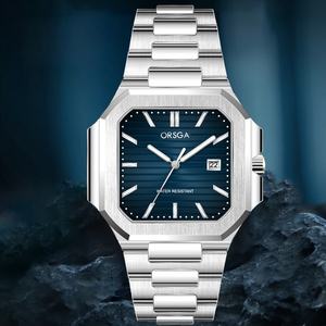 Nouvelle montre pour homme de forme carrée, tendance, avec calendrier et affichage lumineux, pour les affaires, vente en gros d'usine de montres à quartz cool - Product Image 1