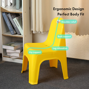 Chaise de salon Pearl River en PP durable avec dossier solide, design traditionnel, empilable, légère, mobilier de maison - Product Image 4