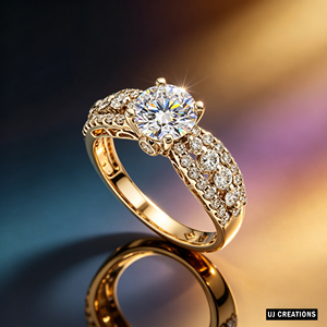 Bague de mariage personnalisée en or massif 10K 14K 18K avec diamant brillant de 1 carat cultivé en laboratoire, certifié IGI, qualité VVS-VS, pour les occasions spéciales - Product Image 5