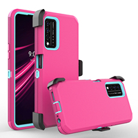 Coque de protection à double couche de qualité militaire, étui de téléphone robuste, housse de téléphone portable pour t-mobile Revvl V + 5G defender