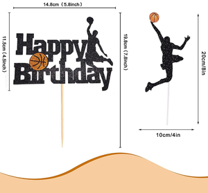 Personnalisé jouant au basket-ball sur le thème MVP <span class=keywords><strong>Dunk</strong></span> papier gâteau toppers cupcake toppers pour hommes femmes filles garçons anniversaire jeu fête décor - Product Image 5