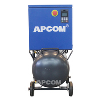 Compresseur d'air à vis silencieux intégré 500 litres 0,5 m³/min 18 CFM 8 bars petit 5,5 CV 4 kW avec réservoir d'air