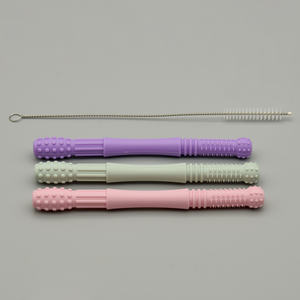 Kit d'accessoires pour bébé : bâtonnet de <span class=keywords><strong>massage</strong></span> des gencives facile à nettoyer, compatible lave-vaisselle, manche long, anneau de dentition apaisant pour les dents arrière, fournitures en dropshipping - Product Image 6