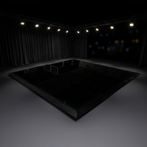 Plancher de danse noir brillant de luxe pour mariage et banquet - Product Image 1